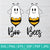 Boo Bees Svg- Halloween Svg - Bee Svg - Cute Ghost Svg