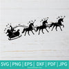 Santa Unicorn Sleigh SVG - Santa Dinosaur Sleigh SVG - Christmas SVG - Newmody