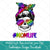 Rainbow Leopard Mom Life Skull With Sunglasses And Bandana Sublimation PNG