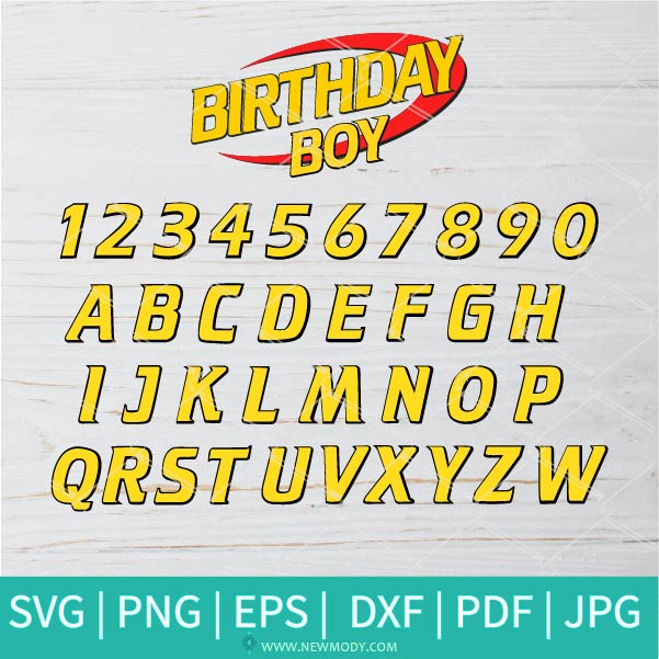 Nerf Birthday Boy SVG Bundle | Nerf Font SVG | Bundle Nerf Birthday Number 0-9 Svg