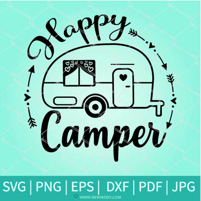 Happy Camper Svg - Camping SVG - Newmody