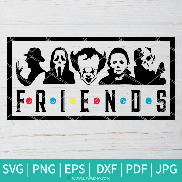 Friends (6) SVG-PNG - Halloween SVG - Ghost SVG - Friends (6) SVG Cut File For Cricut and Silhouette