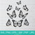 Bundle Outline Butterfly  SVG - Butterflies SVG - Good Vibes Svg - Girls Svg - Positive SVG