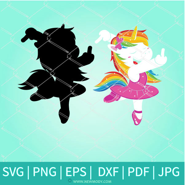 Funny Unicorn SVG - Unicorn Middle Finger SVG