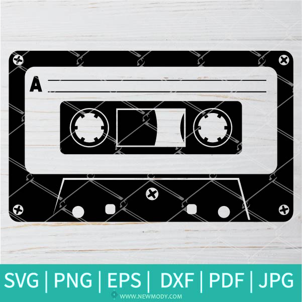 Cassete SVG-PNG-Cassette Audio Svg- Compact Cassette Svg - oldskull - vintage - Clip Art- Cut Files for Cricut and silhouette