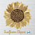 Glitter Sunflower Clipart - Sunflower Sublimation Design