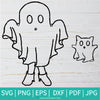 little ghost with cat SVG - PNG - Halloween SVG - Ghost SVG - Cat SVG - SVG Cut File For Cricut and Silhouette
