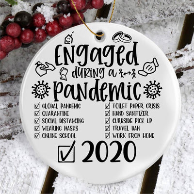 Custom Ornament Svg - Engaged During A Pandemic SVG - Engagement Ornament Svg - 2020 Engaged During A Pandemic - Newmody
