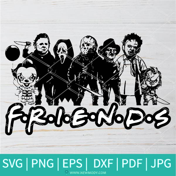 Friends (3) SVG-PNG - Halloween SVG - Ghost SVG - Friends (3) SVG Cut File For Cricut and Silhouette