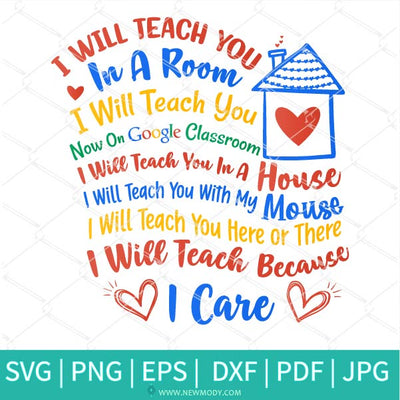 I Will Teach You In A Room I Will Teach You On Google Classroom SVG - Newmody