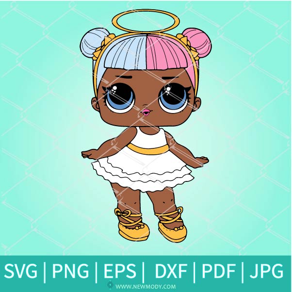 LOL Angel SVG - Outline LOL Angel PNG - SVG Cut Files - Newmody