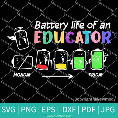 Battery life of an Educator SVG - Battery life of an Educator PNG
