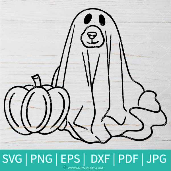 Halloween Ghost Dog SVG-PNG Halloween SVG - Pumpkin SVG - SVG Cut File For Cricut and Silhouette
