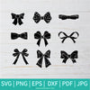 Bows Bundle SVG - Hair Bow SVG -  Bundle Bow Collection SVG - Bows SVG - Fashion Girl SVG - Newmody