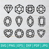 Diamonds Bundle SVG - Diamond SVG - Engagement Proposal Rings SVG - Newmody