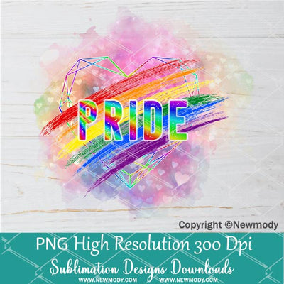 Watercolor Rainbow Pride PNG Bundle for sublimation- Gay Pride PNG - LGBTQ Png file for sublimation printing