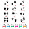 Animal Tracks Svg Bundle - 12 different animal Footprints SVG Newmody