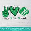 Peace Love Scouts SVG - Girl Scouts SVG - Newmody