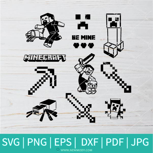 Minecraft Bundle SVG - Minecraft  SVG - Game SVG - Newmody