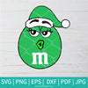 Green m and m Character Svg - Merry Christmas m&amp;ms - Christmas Green m and m Face Svg - Newmody