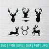 Deer Bundle SVG - Deer and Mountains SVG - Forest Deer SVG - Deer Monogram SVG - Newmody