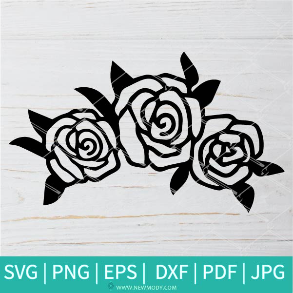 Buy Heart Frame Rose Flowers Svg Png files