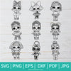 LOL Surprise Dolls Outline SVG Bundle - Lol Surprise Dolls Coloring PDF - JPEG -PNG - Newmody