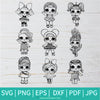 LOL Surprise Dolls Outline SVG Bundle - Lol Surprise Dolls Coloring PDF - JPEG -PNG Clipart - Newmody