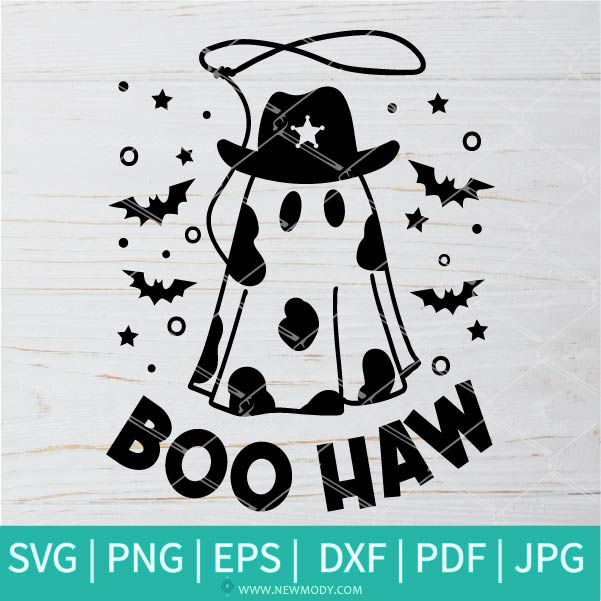 Boo Haw  SVG-PNG - Halloween SVG - THE GHOST SVG - SVG Cut File For Cricut and Silhouette
