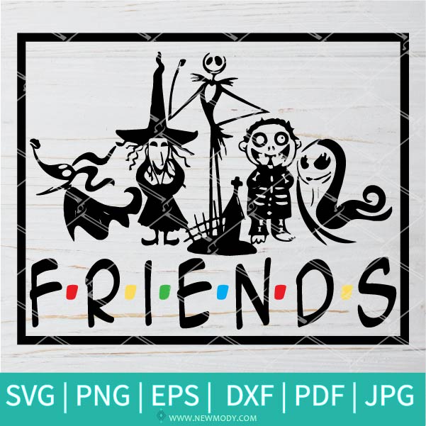 Friends (4) SVG-PNG - Halloween SVG - Ghost SVG - Friends (4) SVG Cut File For Cricut and Silhouette