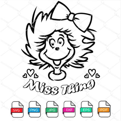 Miss Thing SVG - Miss Thing  Dr Seuss Clipart Newmody