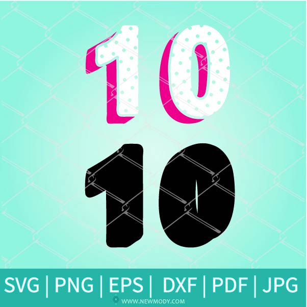 Dotted Birthday Numbers SVG - Polka Dots Numbers SVG
