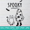 Spooky season with Cat SVG-PNG-Halloween SVG-Ghost SVG-SVG Cut File For Cricut and Silhouette