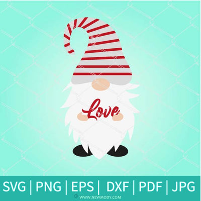 Loving Gnome SVG - Valentine Gnome SVG - Gnome Valentine's Day  SVG - Valentines Hearts SVG - Love SVG - Newmody