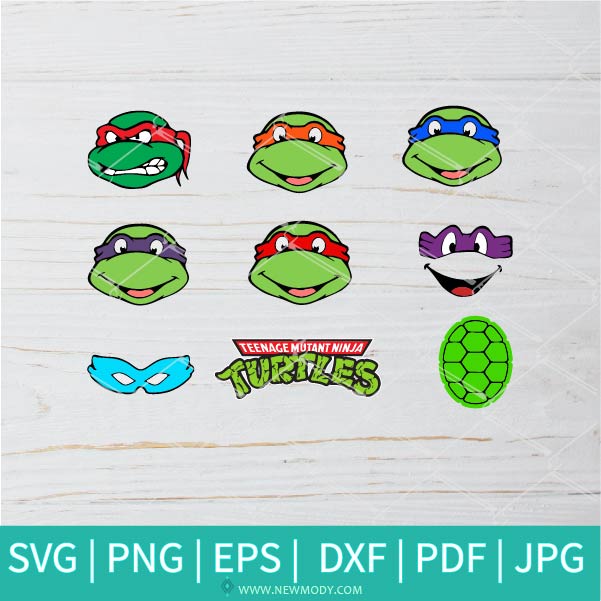 Ninja Turtles Bundle SVG - Ninja Turtles SVG - Turtles SVG - Face