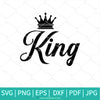 King and Queen SVG cut files - King svg - Queen svg - Newmody