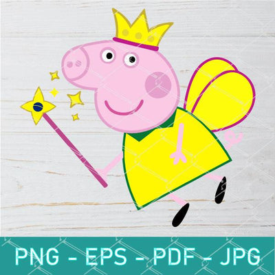 Peppa Pig Clipart Bundle - Princess Peppa Pig Clipart Vector Newmody