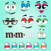 M and M Face SVG Bundle - M&Ms Face PNG -M and Ms Face Clipart Newmody