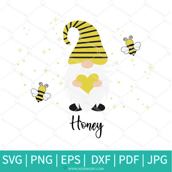 Bee Gnome SVG - Bumble Bee Gnome Svg - gnome bee keeper SVG - Spring SVG -gnome with bee SVG - Honey Bee SVG