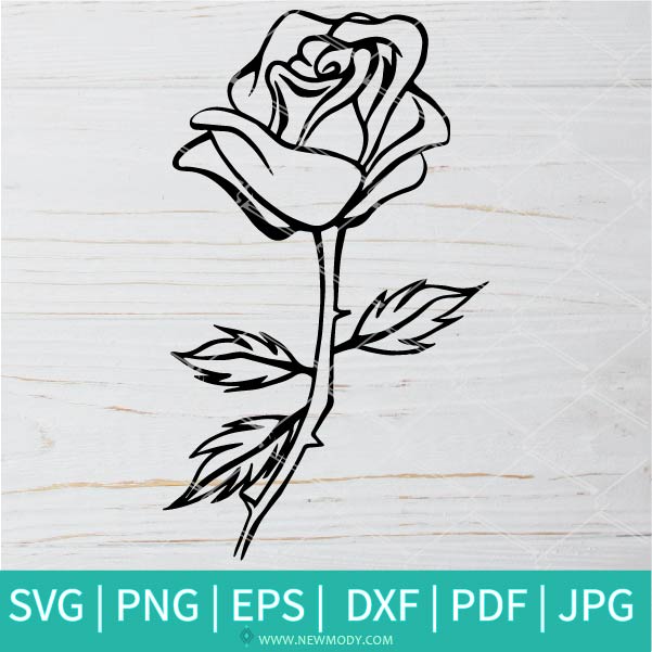 Rose SVG scrapbook cut file cute clipart files for silhouette