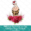 Leopard Finger Heart PNG Sublimation design – Valentine Sublimation PNG – Woman Hand Clipart - Newmody