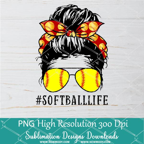 Softball Life PNG sublimation downloads - Softball Mom Life PNG - Newmody