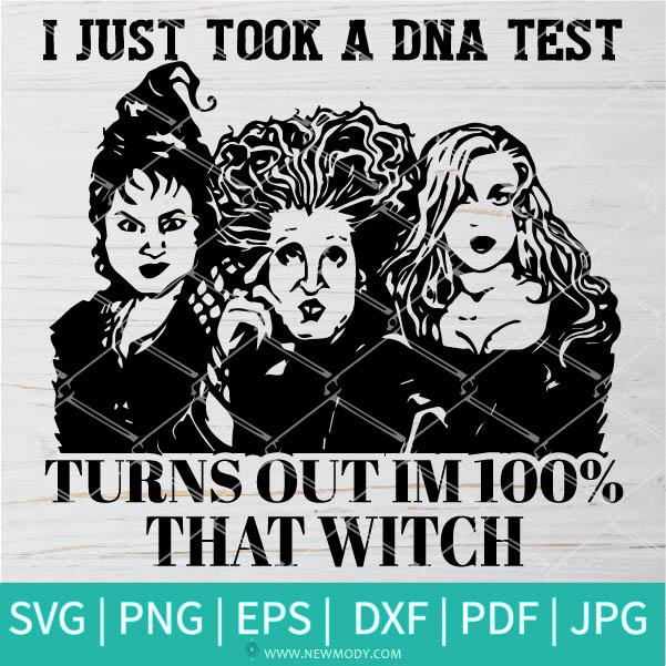I Just Took A Dna Test Turns Out Im 100% That Witch SVG-PNG  - SVG Cut File For Cricut and Silhouette