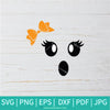 Cute Ghost Face SVG-PNG Halloween SVG - Ghost SVG -SVG Cut File For Cricut and Silhouette