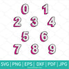 Lol Doll Birthday Numbers SVG - Polka Dots Numbers SVG