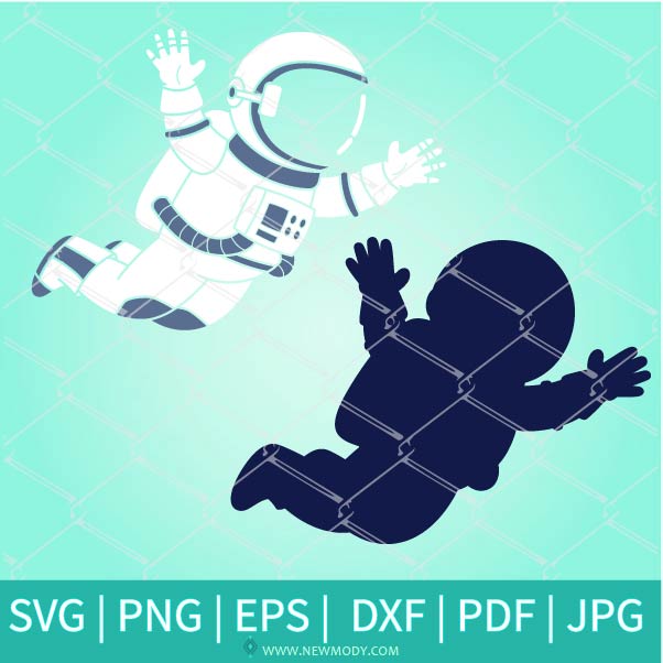 Floating Astronaut In Space Svg - Astronaut Svg - Newmody