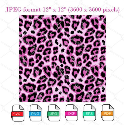 Pink Cheetah print SVG- Leopard Print SVG - Pink Leopard Pattern Svg Newmody